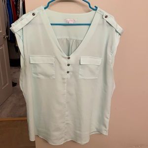 NY&Co Mint Blouse with pockets